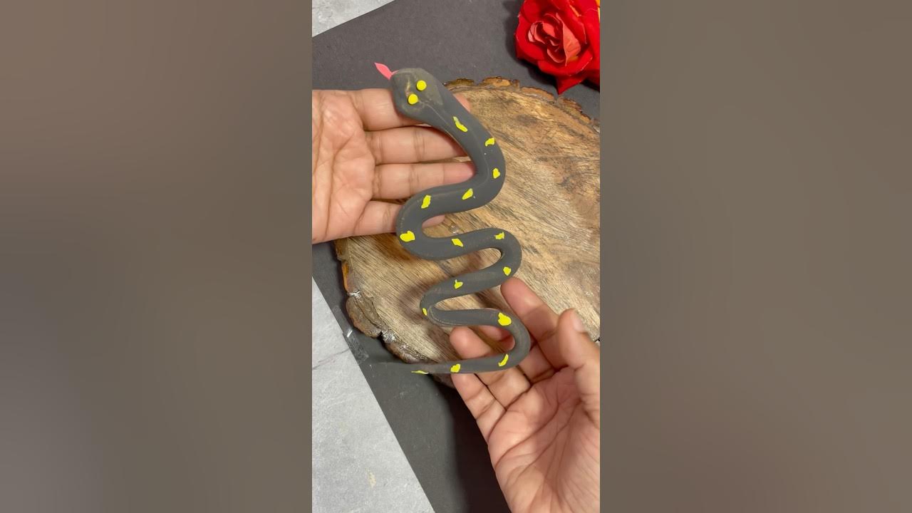 DIY Snake with clay #shorts #youtubeshorts #craft #kidsvideo #kidsfun #kids #clay #snake