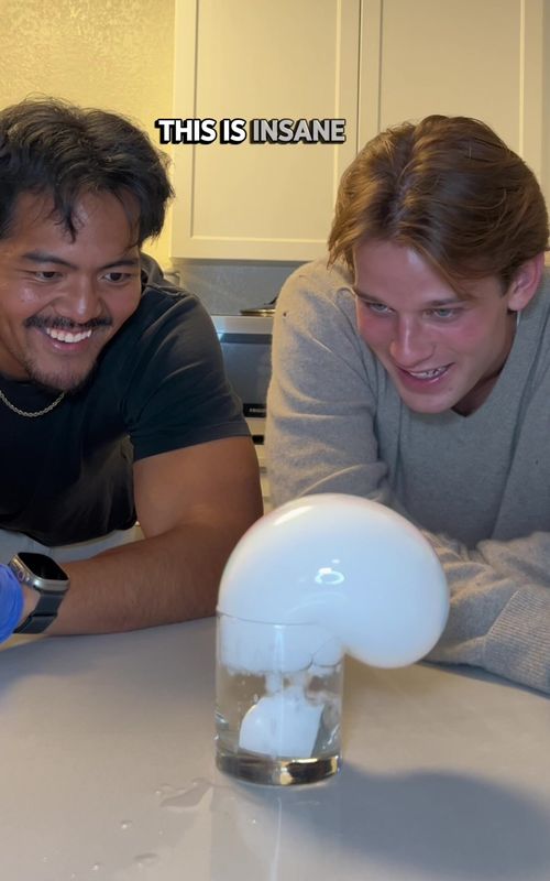 This is dry ice. We're gonna be playing with dry ice today. - TikTok hook example
