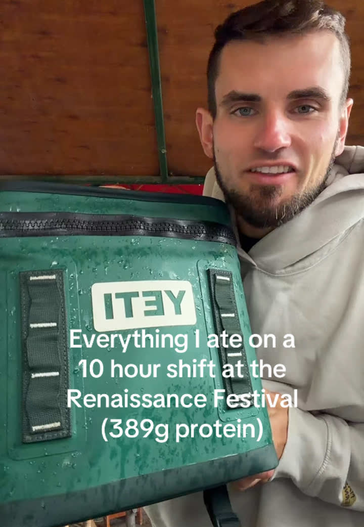 I have a 10 hour shift at the Renaissance Festival. Here's everything Michaela packed me to eat. - TikTok hook example