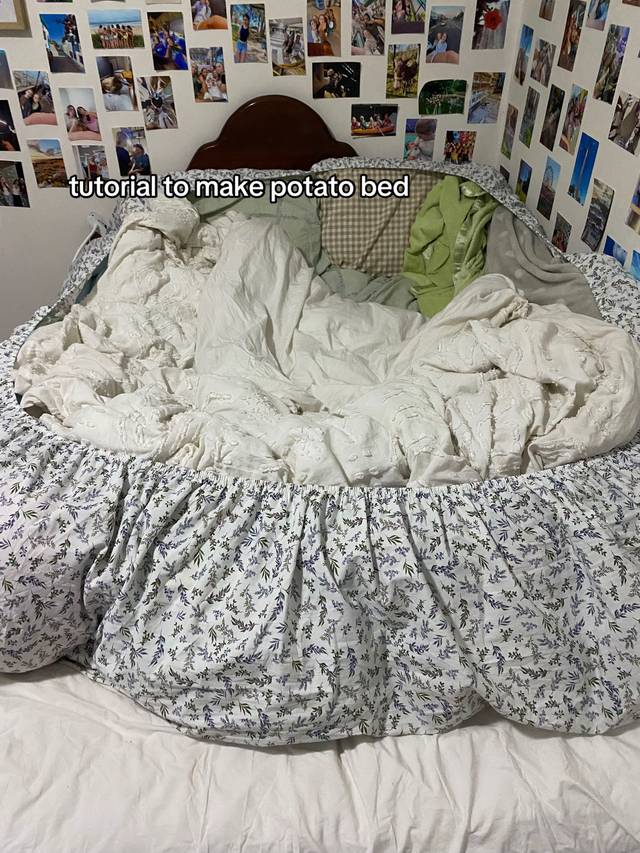 to make this i used stuff from me and my sisters bed #potato #bed #fyp #xybca #comfortable