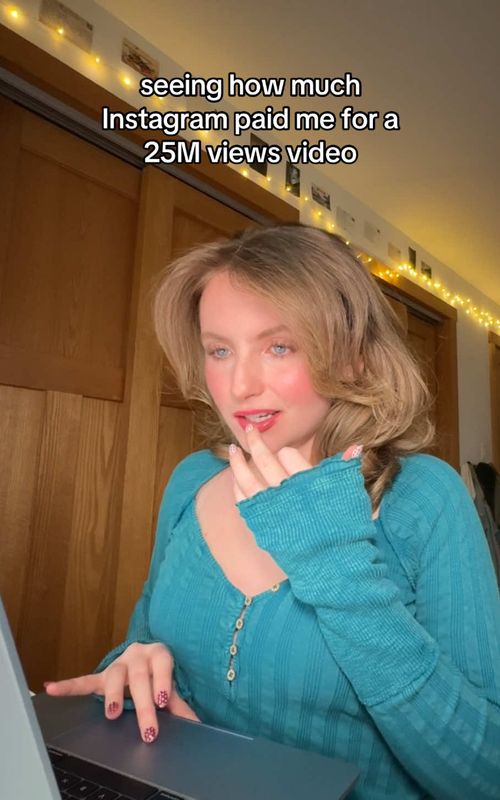 seeing how much Instagram paid me for a 25M views video - TikTok hook example
