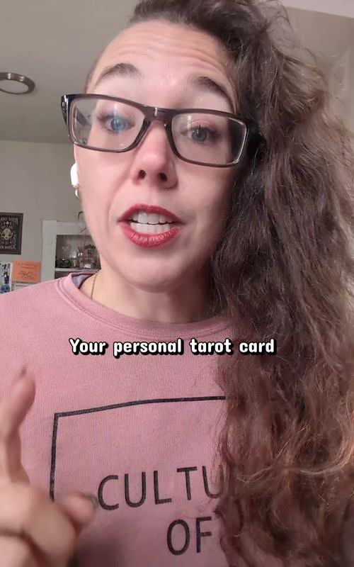 Did you know you have a personal tarot card? - TikTok hook example