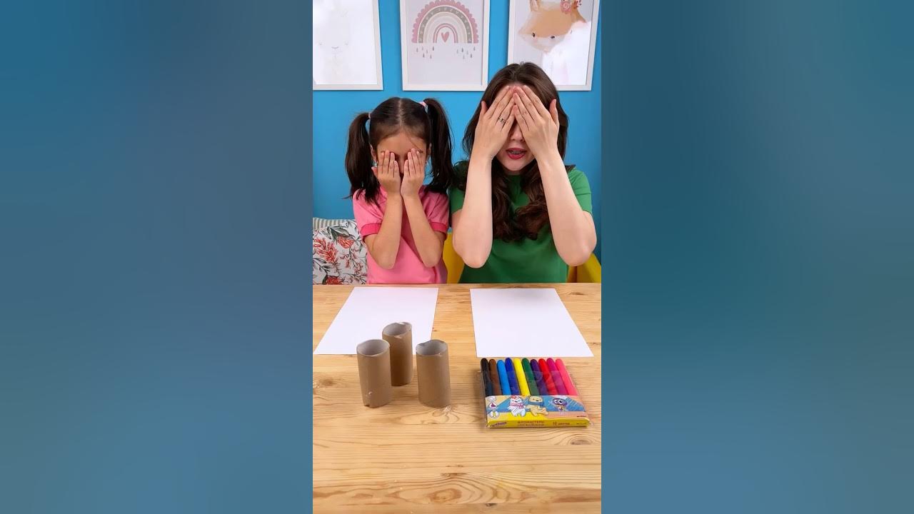 🎨 WOW Tube DRAWING! 🧻 Easy Art Trick for KIDS to Try ✏️ #shorts #kids