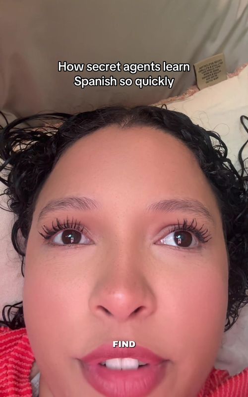 How secret agents learn Spanish so quickly - TikTok hook example
