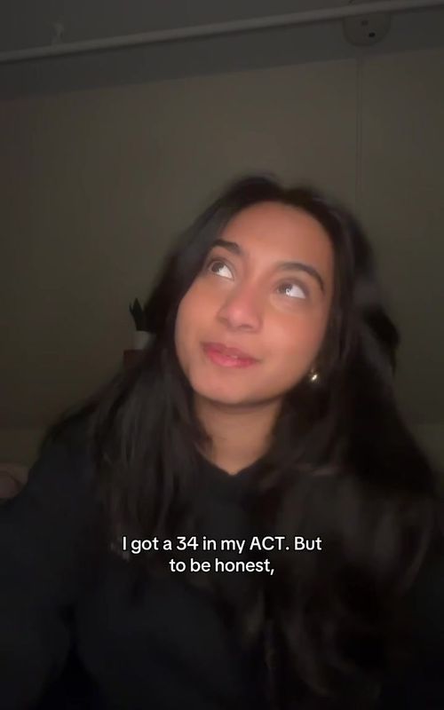 I got a 34 in my ACT, but to be honest, I studied a lot more than I should have. - TikTok hook example