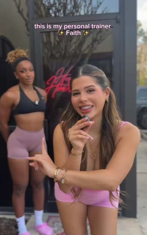 This is my personal trainer Faith and she's gonna show you around the newest Orlando girly pop gym. - TikTok hook example