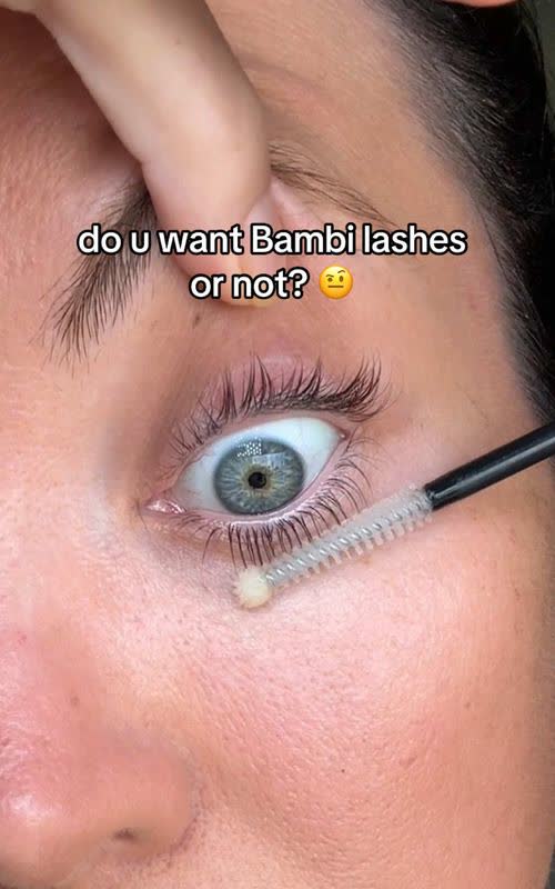 do u want Bambi lashes or not? - TikTok hook example