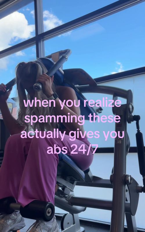 when you realize spamming these actually gives you abs 24/7 - TikTok hook example