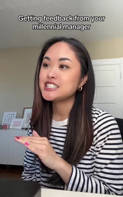 Getting feedback from your millennial manager - TikTok hook example
