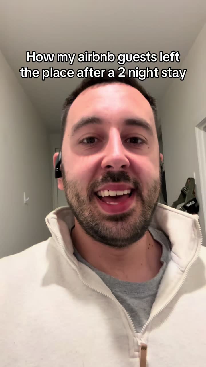 Come with me to see how my Airbnb guests left the place after a two night stay - TikTok hook example