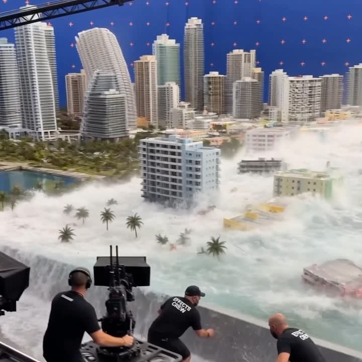 No CGI. No compositing. Just a hand-built miniature Miami and a 40-foot wave tank. 🌊
Months of work. One take. Sound ON for the crew’s reaction when the tower goes down. 🎬
Wait for the Ferris wheel. 😳

(Ai video)

Made with @higgsfield.ai 

#BehindTheScenes #PracticalEffects #MovieMagic #higgsfieldcreator
No CGI. No compositing. Just a hand-built miniature Miami and a 40-foot wave tank. 🌊
Months of work. One take. Sound ON for the crew’s reaction when the tower goes down. 🎬
Wait for the Ferris wheel. 😳

(Ai video)

Made with @higgsfield.ai 

#BehindTheScenes #PracticalEffects #MovieMagic #higgsfieldcreator