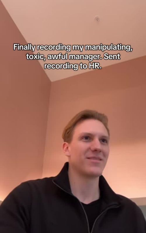 Finally recording my manipulating, toxic, awful manager. Sent recording to HR. - TikTok hook example