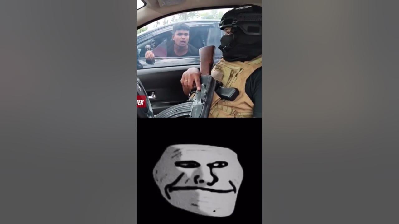 blud trying fight a soldier 💀 | troll face meme (credit: to ‪@banggalung-181‬, ‪@BangTampue‬)