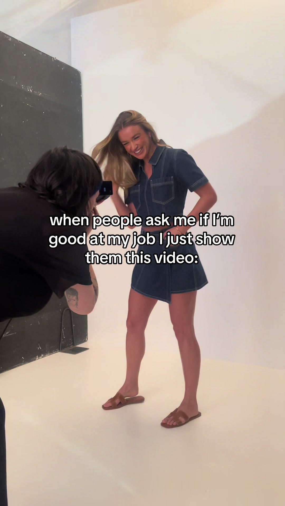 when people ask me if I'm good at my job I just show them this video: - TikTok hook example
