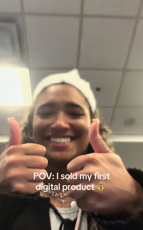 POV: I sold my first digital product - TikTok hook example