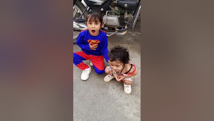 Aaj to Beti ko Supergirl ne bachha lia😳😢 #shorts #youtubeshorts #viral