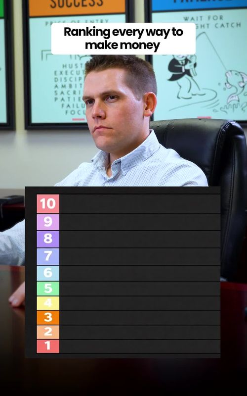Ranking every way to make money - TikTok hook example